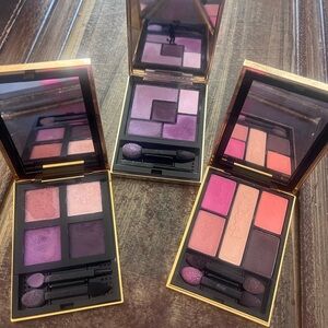 Yves Saint Laurent bundle Pink, Purple & Coral Eyeshadow Tri-Quad Set
